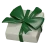 white-gift-box-with-green-bow-cartoon-icon-illustration-isolated-on-transparent-background-3d-rendering-png
